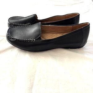 Naturalizer Kettle Black Leather Loafers SZ 9.5 Worn 1X Indoors